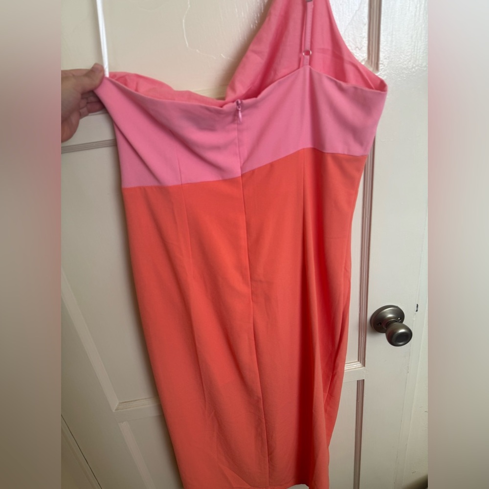 One-Shoulder Pink and Orange Dress Xiamara dress - Picture 12 of 12